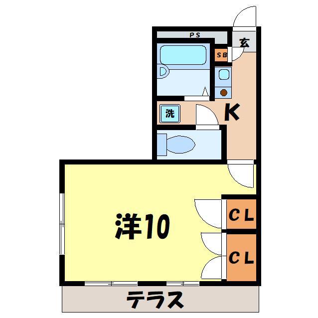 アクシオン(1K/3階)の間取り写真