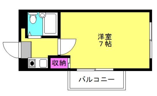 プレアール東加古川(1K/3階)の間取り写真
