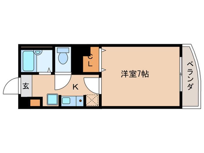パティオ名駅西(1K/3階)の間取り写真