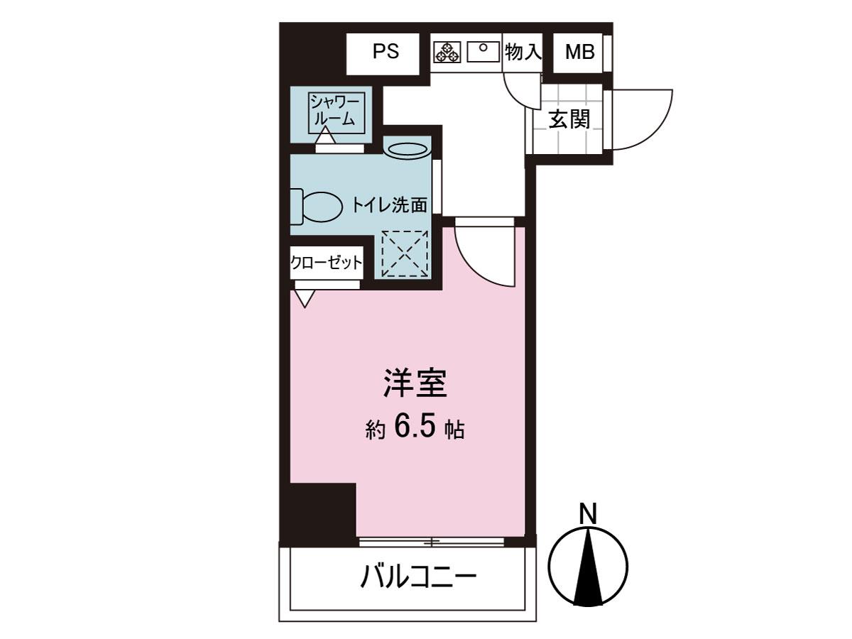 ニューライフ新宿参番館(1K/9階)の間取り写真