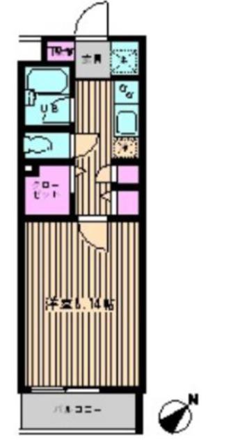 フェリーチェ高円寺(1K/3階)の間取り写真