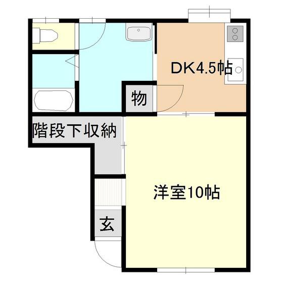 メゾン金田(1DK/1階)の間取り写真