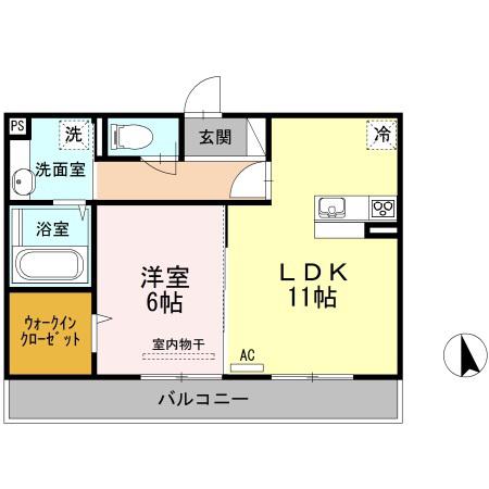 FELICE(1LDK/3階)の間取り写真