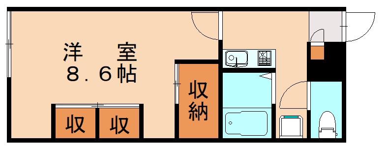 レオパレスGREENHOUSE(1K/1階)の間取り写真