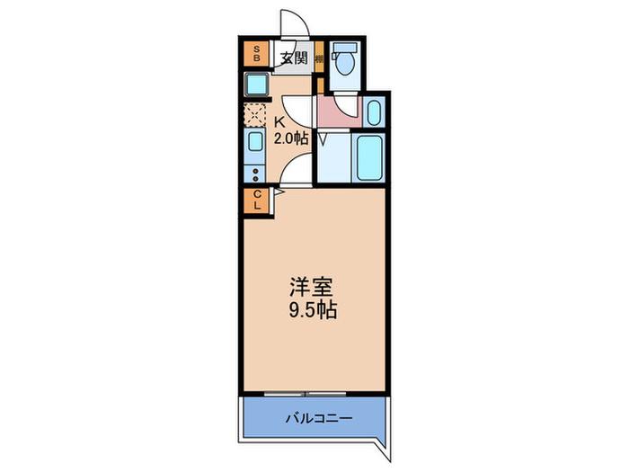 エルミタージュ梅田北(1K/2階)の間取り写真