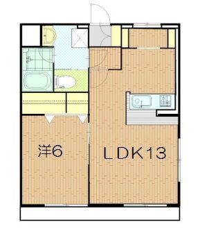 パストラーレIII(1LDK/2階)の間取り写真