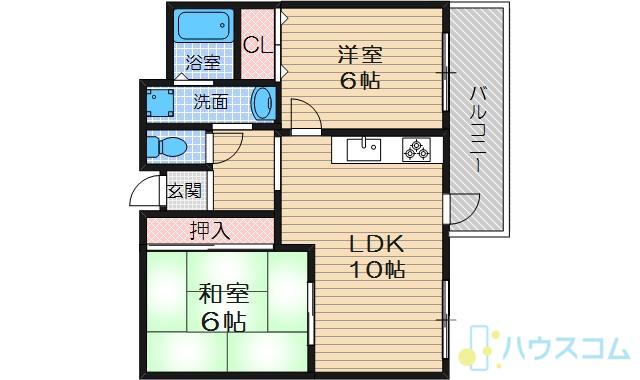 ハイムオブジェII(2LDK/2階)の間取り写真