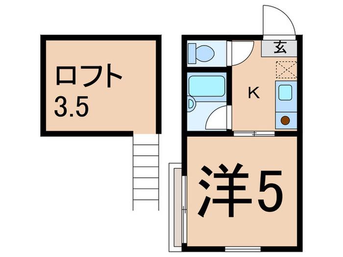 モンステラ大口仲町(1K/1階)の間取り写真