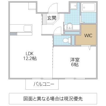 パークニアハウス(1LDK/2階)の間取り写真