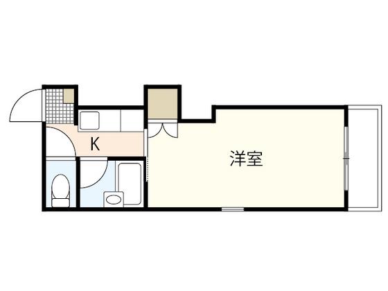 藤澤ビル(1K/3階)の間取り写真