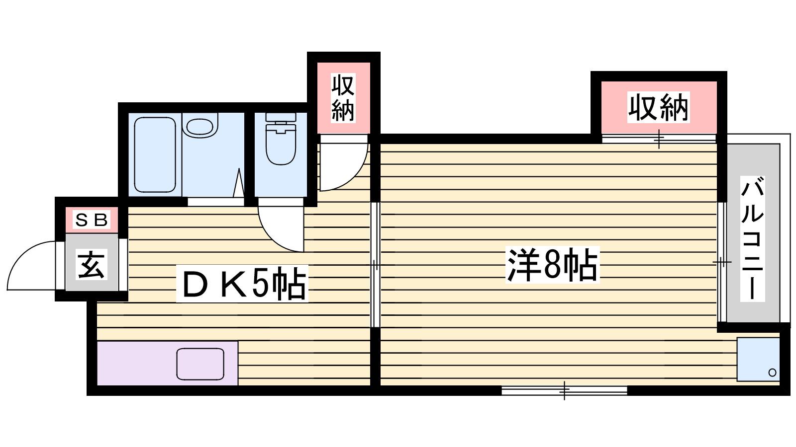 セントポーリア(1DK/1階)の間取り写真