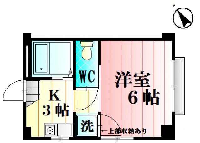 高木祇園ビル(1K/3階)の間取り写真