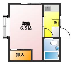 ルミナス上福岡(1K/2階)の間取り写真