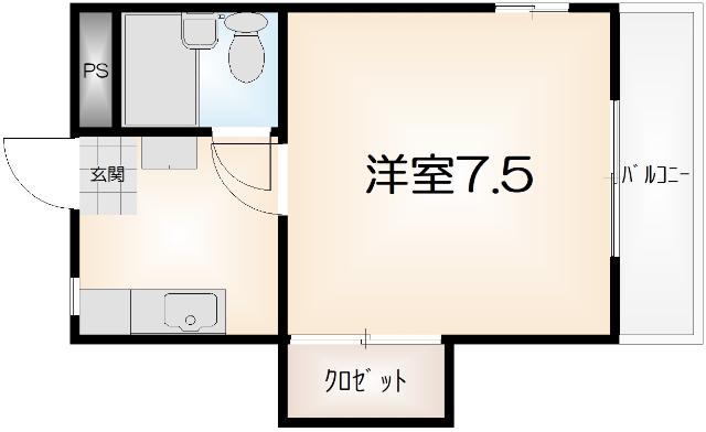 カレッジハウスBUNRI(1K/2階)の間取り写真