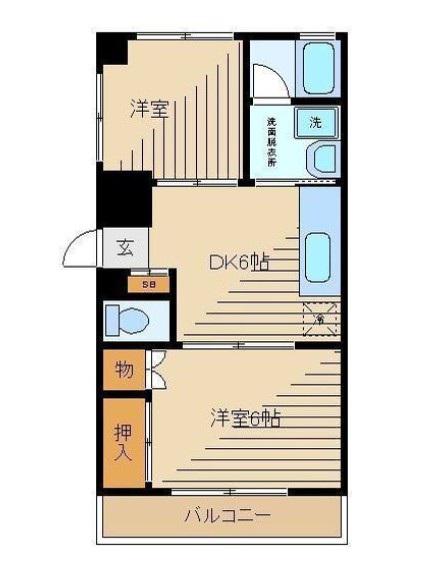 ハイムモリヤ(2DK/2階)の間取り写真