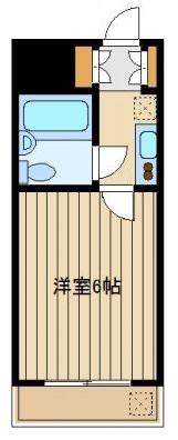 豊島園フラワーハイツ(1K/4階)の間取り写真