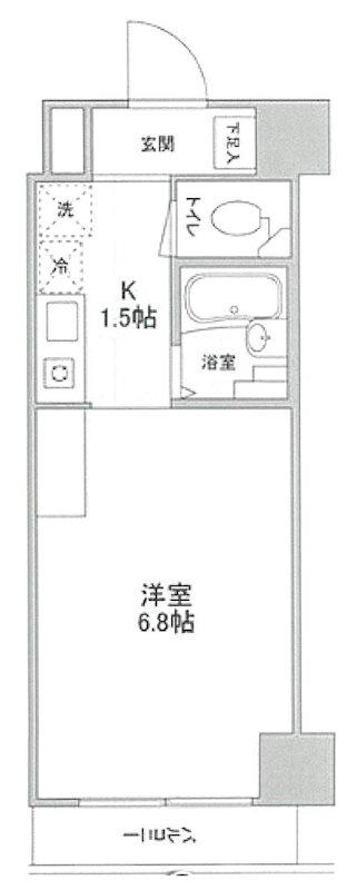 シャルムペンシオン西蒲田(1K/3階)の間取り写真