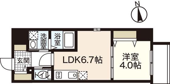 KATAYAMABLD23(1LDK/2階)の間取り写真