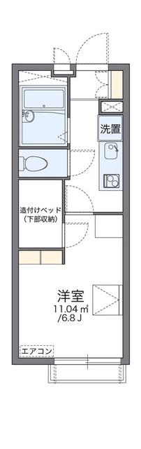 レオパレスパタータIII(1K/2階)の間取り写真