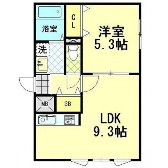 ペラッツィ松川(1LDK/4階)の間取り写真