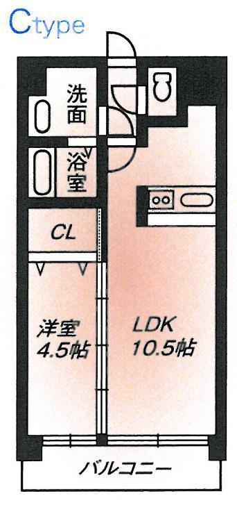 ローゼンコート禄屋(1LDK/8階)の間取り写真