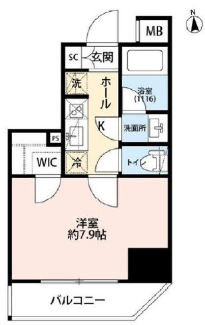 プレール・ドゥーク元浅草(1K/4階)の間取り写真