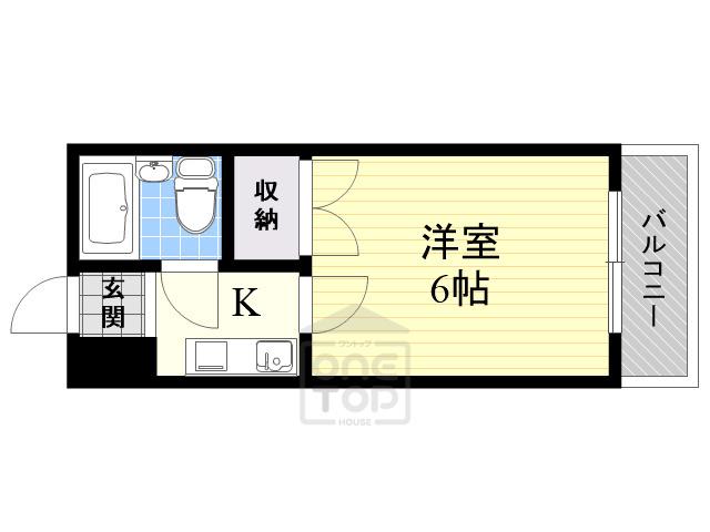ハイツ江東Ⅰ(1K/1階)の間取り写真