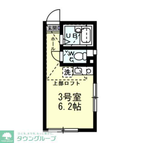 ディアコート(ワンルーム/2階)の間取り写真