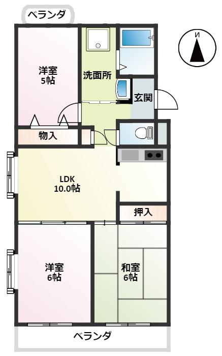 エスパシオUNO(3LDK/3階)の間取り写真