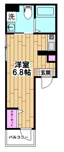 東武伊勢崎線 五反野駅 徒歩10分 3階建 築10年(ワンルーム/1階)の間取り写真