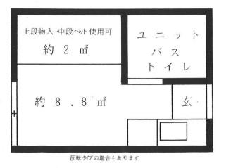 矢口第2ハイツ(ワンルーム/2階)の間取り写真