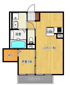 キラテックF12(1LDK/3階)の間取り写真