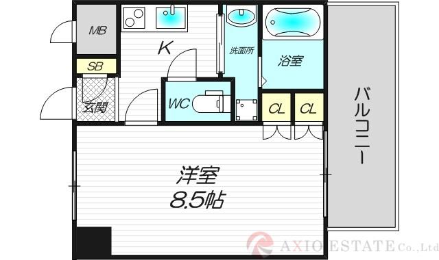 CREATO新大阪SERENITY(1K/5階)の間取り写真