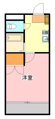 サイドキャビンS(1K/1階)の間取り写真