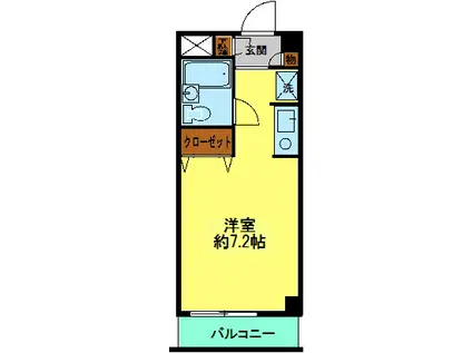 柳町新田ビル(ワンルーム/3階)の間取り写真
