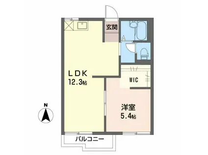 コーポツルミ(1LDK/2階)の間取り写真