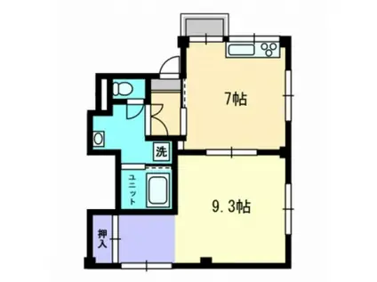 レジデンス牛田(1LDK/2階)の間取り写真