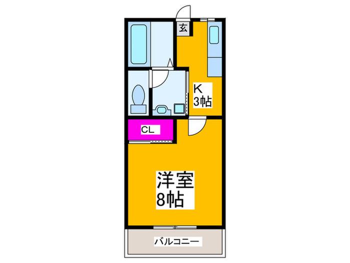 ラフォーレ金剛(1K/4階)の間取り写真