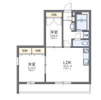 レオパレスはなみずき弐番館(1SLDK/2階)の間取り写真