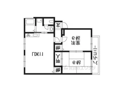 グランシャリオF棟(2LDK/1階)の間取り写真