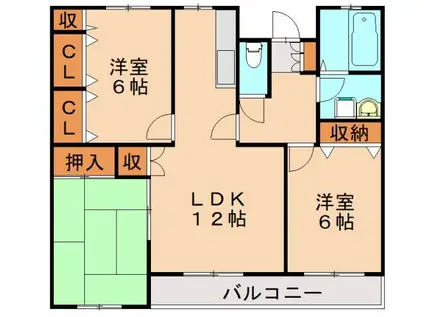 レジオン(3LDK/1階)の間取り写真
