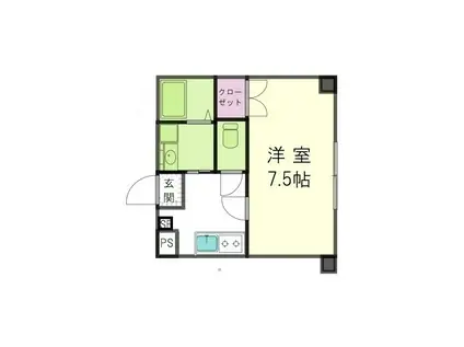 エスペシア華VII(1K/2階)の間取り写真