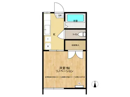 サンコウハイツ(1DK/1階)の間取り写真