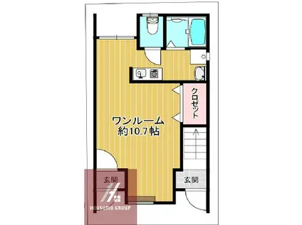 コート海老江(ワンルーム/1階)の間取り写真