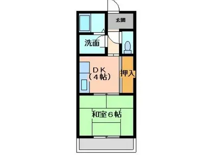 メゾン大半田(1DK/2階)の間取り写真