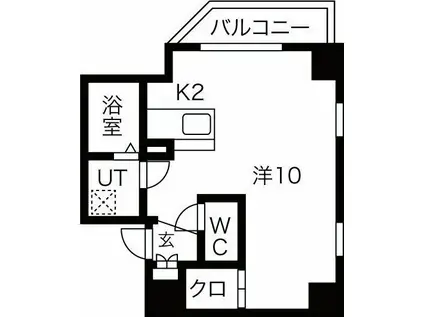 BLOOM(ワンルーム/4階)の間取り写真