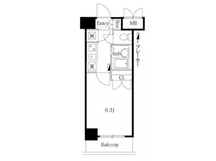 LASANTE広尾 ラサンテ広尾(1K/6階)の間取り写真