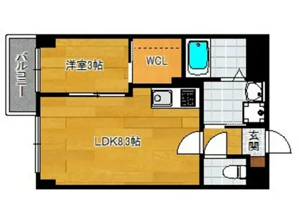 プリマヴェーラ(1LDK/3階)の間取り写真