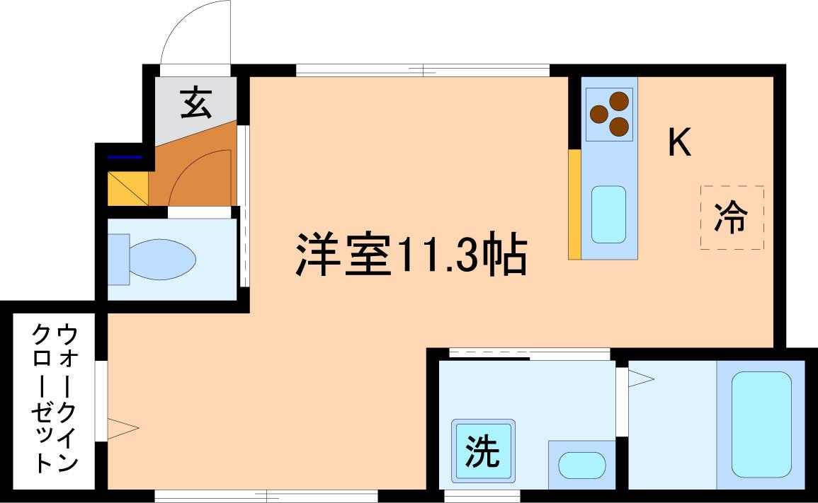 INTEGRAL天正寺(ワンルーム/1階)の間取り写真