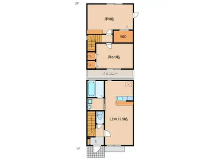 メゾン ヴィオラ(2LDK/1階)の間取り写真